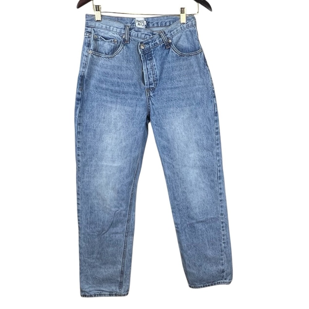 PRINCESS POLLY Womens Asymetric Waist Button Fly Jeans Size 6